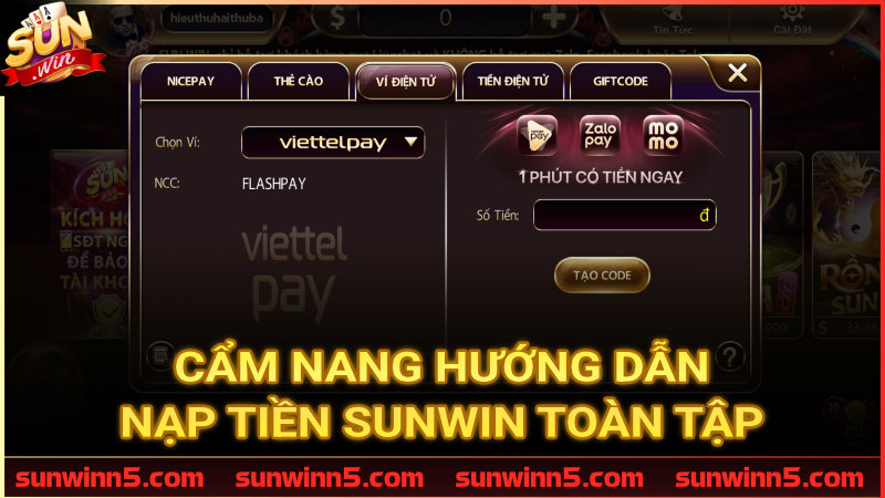 Cẩm nang hướng dẫn nạp tiền Sunwin toàn tập