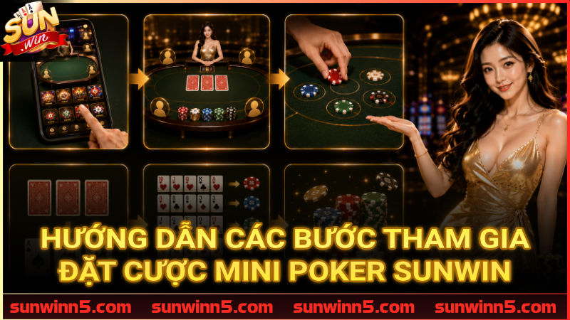Các bước vào guồng quay Mini Poker Sunwin cực kỳ đơn giản