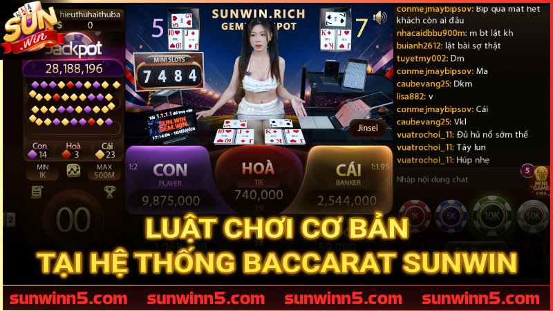 Luật chơi cơ bản tại hệ thống Baccarat Sunwin