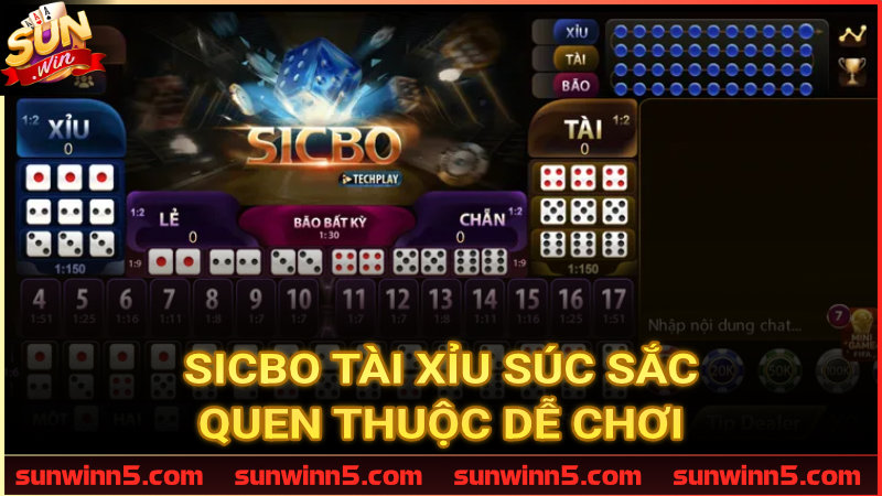 Trải nghiệm bộ môn Sicbo xúc xắc kinh điển và siêu dễ tiếp cận